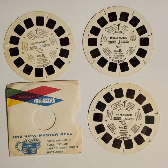 VINTAGE VIEW MASTER MICKEY MOUSE Reels x 3 - Picture 1 of 5